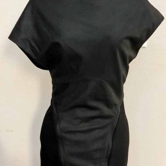 Helmut Lang Paper Leather Black Dress - Picture 8 of 9